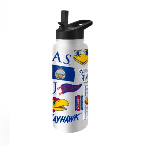 NCAA Kansas Jayhawks Logo brands  34oz. Native Quencher Bottle New With Tag - Picture 2 of 3
